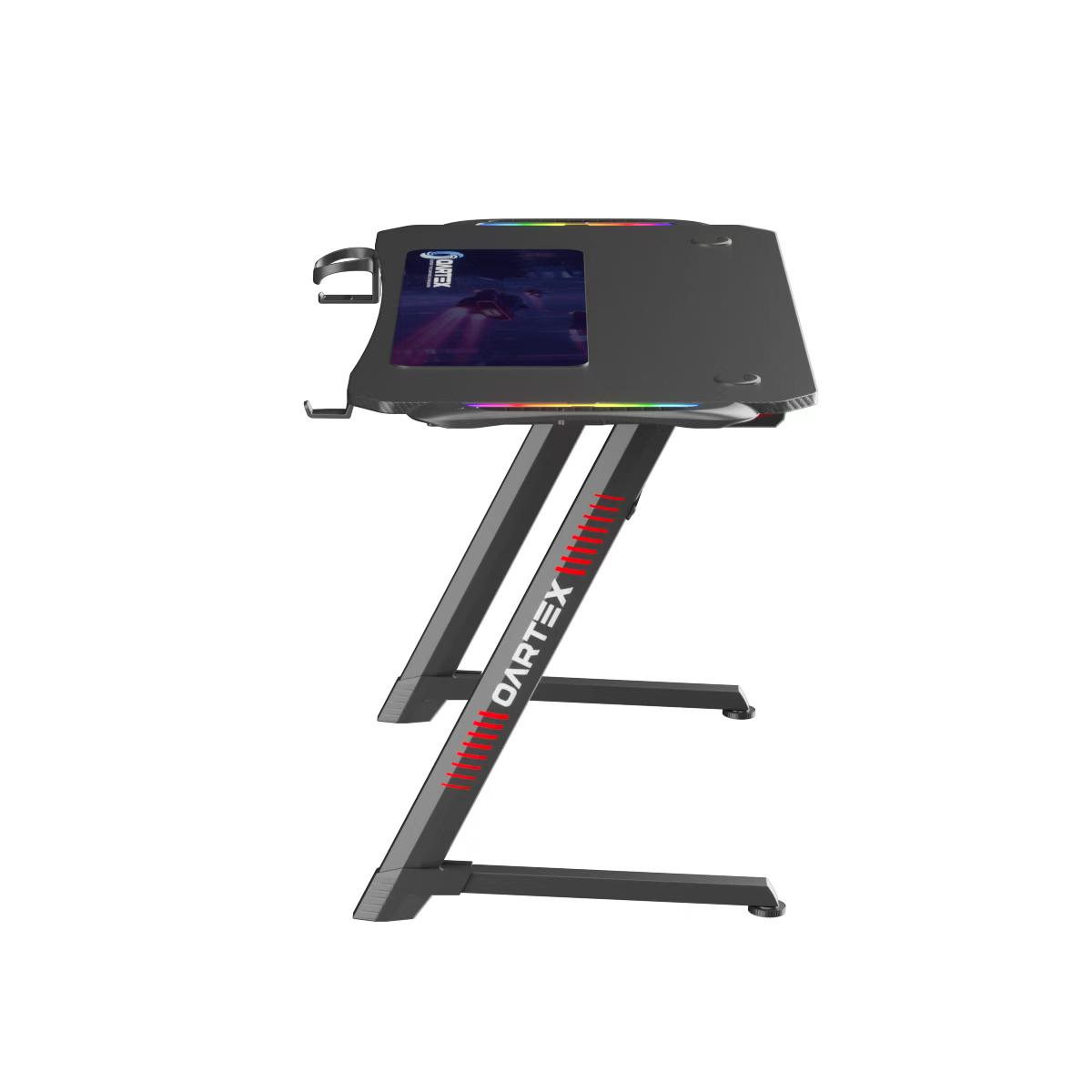 Oartex OX-1160 Carbon Fiber Gaming Table 110*60*75cm Include Mousepad with RGB Light