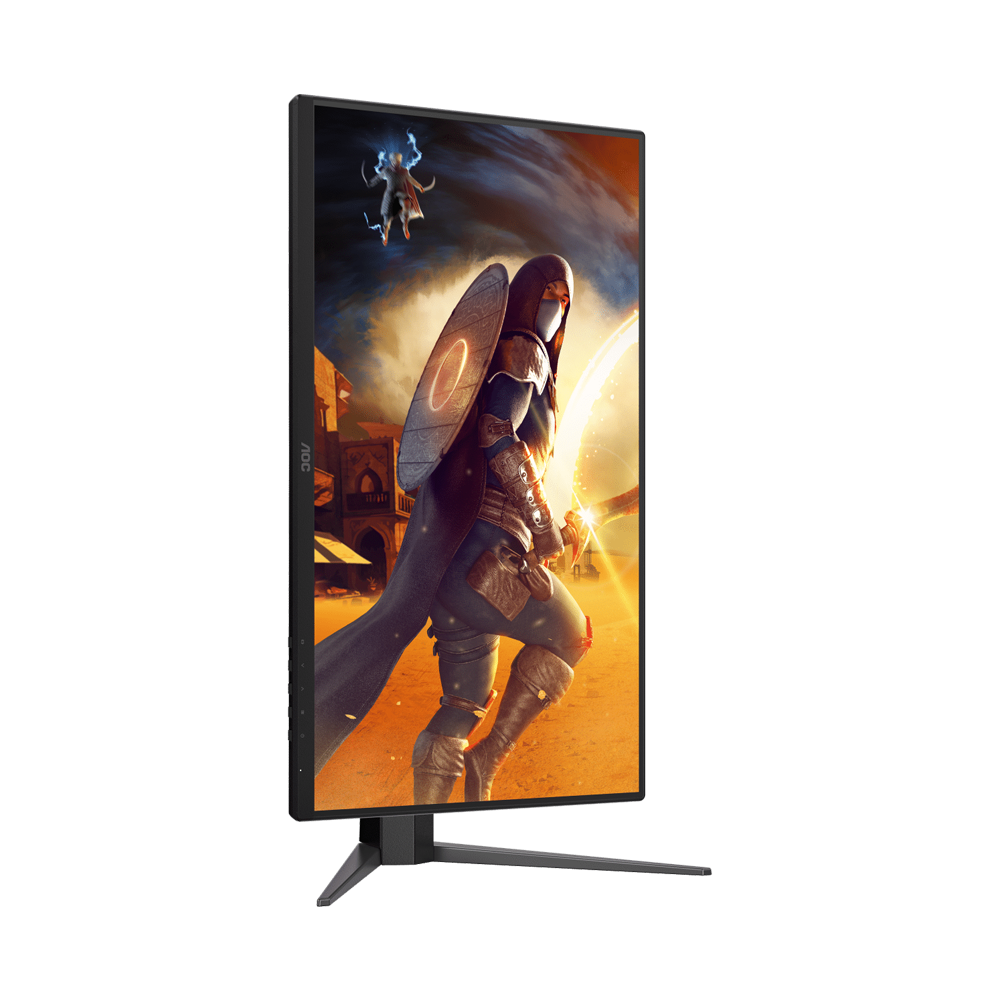 شاشة ألعاب مسطحة بتقنية IPS من AOC طراز Q25G4S، مقاس 24.5 بوصة، بدقة QHD (2560 × 1440)، ومعدل تحديث 320 هرتز، وزمن استجابة 0.5 مللي ثانية، ومنفذ HDMI 2.1 - لون أسود