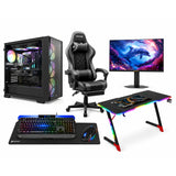 Custom Gaming PC Bundle Ryzen 7 7800X3D, RTX 5060 Ti 16GB, 16GB DDR5 6000MHz, 1TB NVMe, With Sades 24.5'' 2K QHD Monitor, Gamax Gaming Chair, Gamax D2501 Gaming Table & Sades Gaming Combo