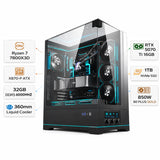 Custom Gaming PC AMD Ryzen 7 7800X3D, RTX 5070 Ti 16GB, 32GB RAM DDR5 6000MHz, 1TB NVMe, Windows 11