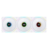 مراوح LIAN LI UNI FAN TL LCD 120mm ARGB مع شاشة LCD بحجم 1.6 بوصة – عبوة 3 مراوح – ابيض