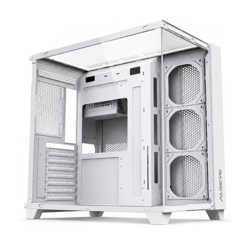 Alseye Vision Ultra W ATX Mid Tower Case without Fans - White