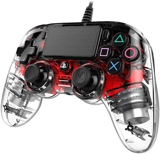 Nacon Wired Illuminated Compact Controller For PlayStation 4 - Red