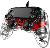 Nacon Wired Illuminated Compact Controller For PlayStation 4 - Red