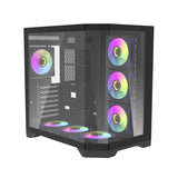 Huntkey S970 Storm Max Cryo Edition M-ATX PC Case with 7pcs Fans