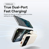Vention Power Bank 10000mAh (USB-C + USB-C/USB-C/USB-A) with Built-in USB-C to USB-C Cable 22.5W