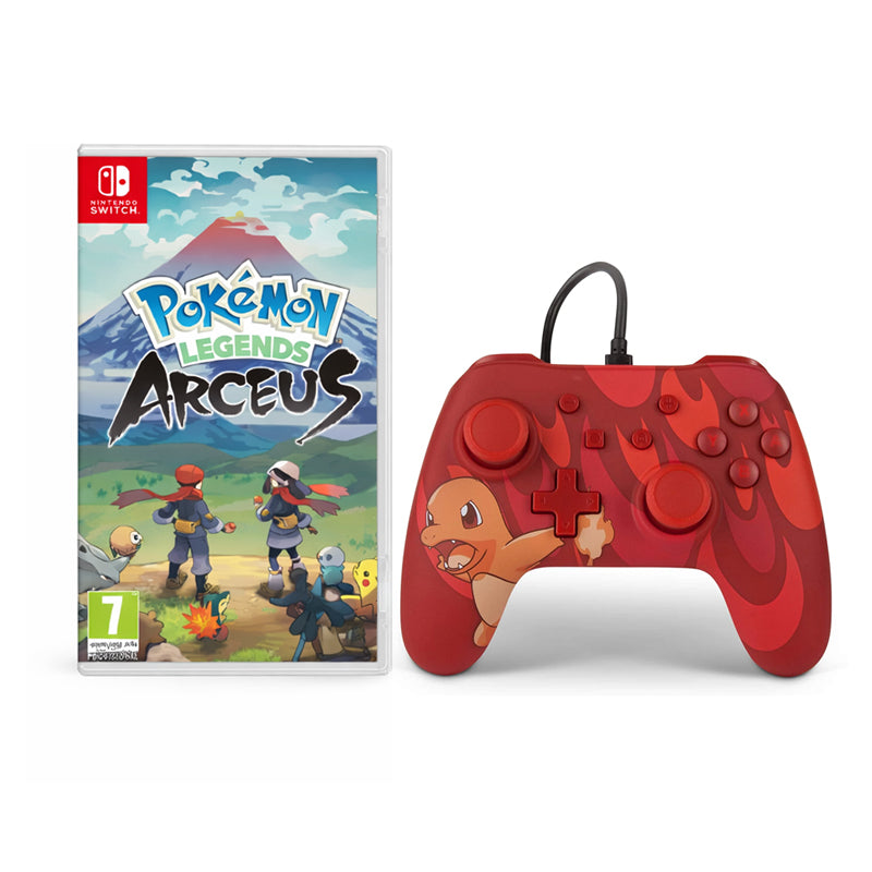 Gaming Bundle Pokémon Legends Arceus For Nintendo Switch With PowerA Pokémon Enhanced Wired Controller