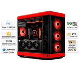 كمبيوتر الألعاب (إصدار ليفل أب) بمعالج إنتل كور آي٧-١٤٧٠٠ إف، كارت الشاشة آر تي إكس ٥٠٧٠ بسعة ١٢ جيجابايت جي دي دي آر٧، رامات ٣٢ جيجابايت دي دي آر٥، هارد إن ڤي إم إي بسعة ٢ تيرابايت، ويندوز ١١ برو