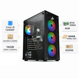 Custom Gaming PC Intel Core i5-12400F, RTX 5060 8GB, 16GB RAM DDR4, Windows 11 Pro