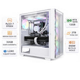 كمبيوتر العاب بمعالج  AMD Ryzen 7 9700X، كرت شاشة RTX 5070 OC سعة 12GB، رام 32GB (2×16GB أسود)