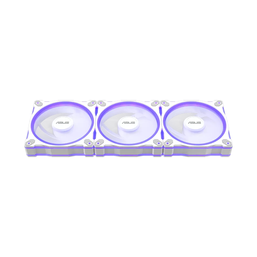 اسوس برايم MR120 ARGB ريفيرس مروحة كيس 120mm PWM حزمة ثلاثية - أبيض