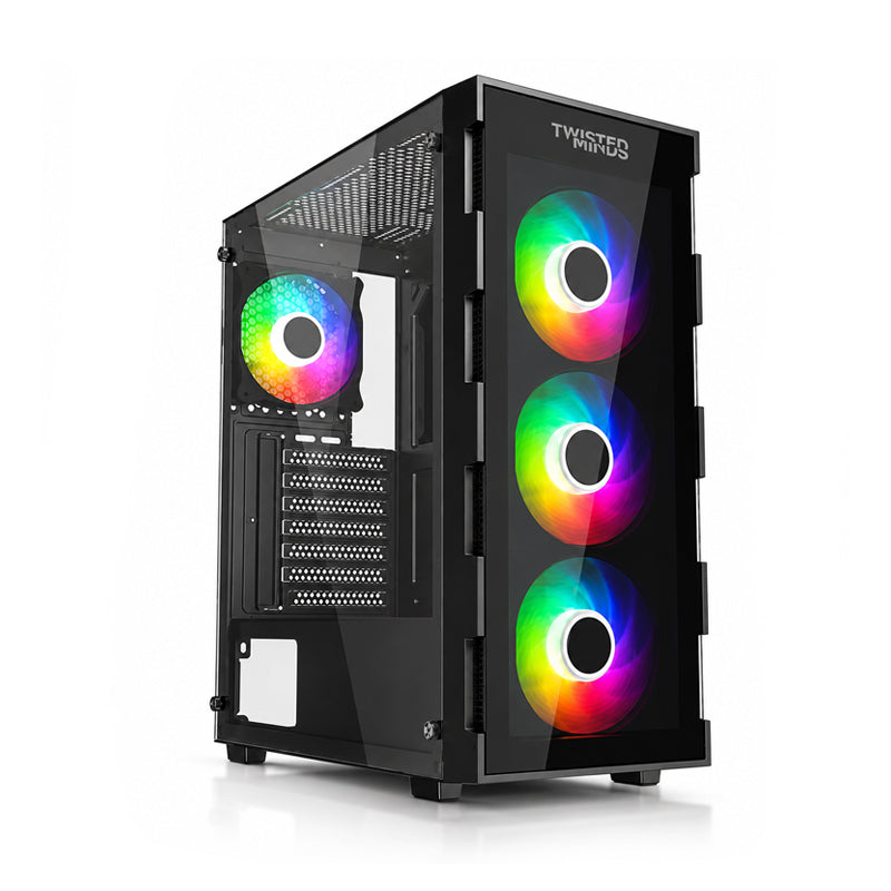Twisted Minds Titan Glass Mid Tower Case -Black