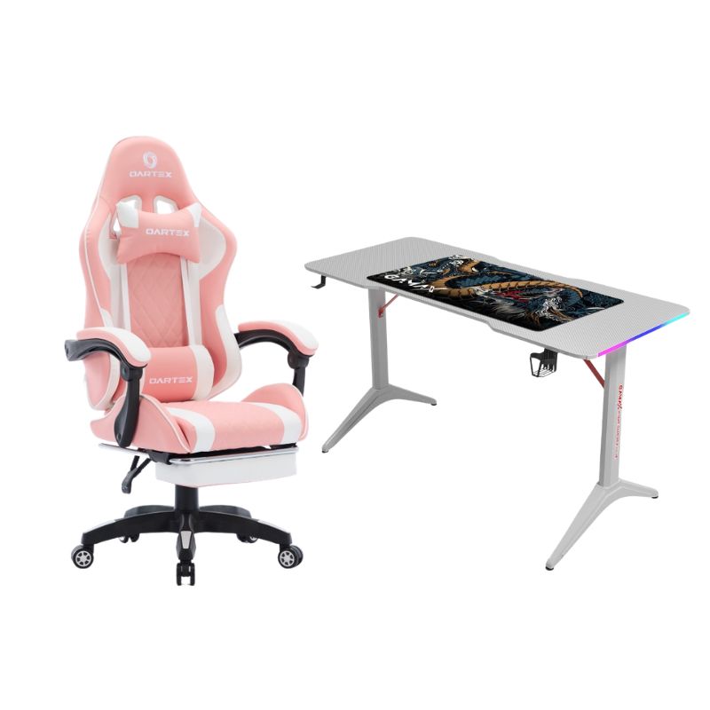 Oartex Leather Chair Model LD034 with Gamax D2208 fiber Gaming Table 120*60*74