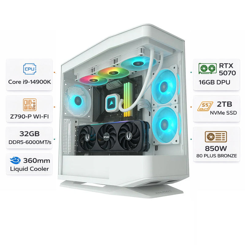 Custom Gaming Pc Intel I9-14900K, RTX 5070 Ti 16GB, RAM 32GB DDR5