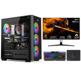 Custom Gaming PC Bundle Intel Core i5-14400F, AMD Radeon RX 6600 XT 8GB, 16GB DDR5 6000MHz, 1TB NVMe SSD, With GAMEON 24" FHD Monitor, Sades Gaming Combo Battle Ram