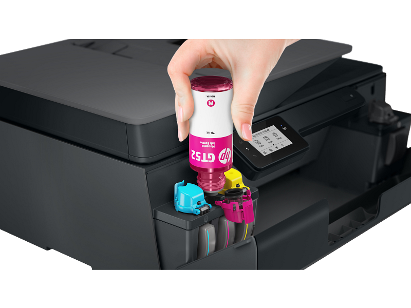طابعة HP Smart Tank 530 اللاسلكية متعددة الوظائف - 11 صفحة في الدقيقة / 4800 نقطة في البوصة / A4 / USB / Wi-Fi / Bluetooth / طابعة نفث الحبر الملونة - 4SB24A