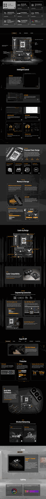 ASUS TUF GAMING B850-Plus Wi-Fi AM5 ATX Motherboard