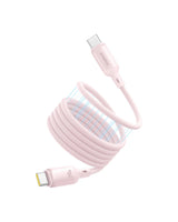 كابل بيسيوس بيكو جو مغناطيسي من السيليكون السائل للشحن السريع USB-C إلى USB-C بقدرة 240 واط وطول 1 متر – وردي فاتح