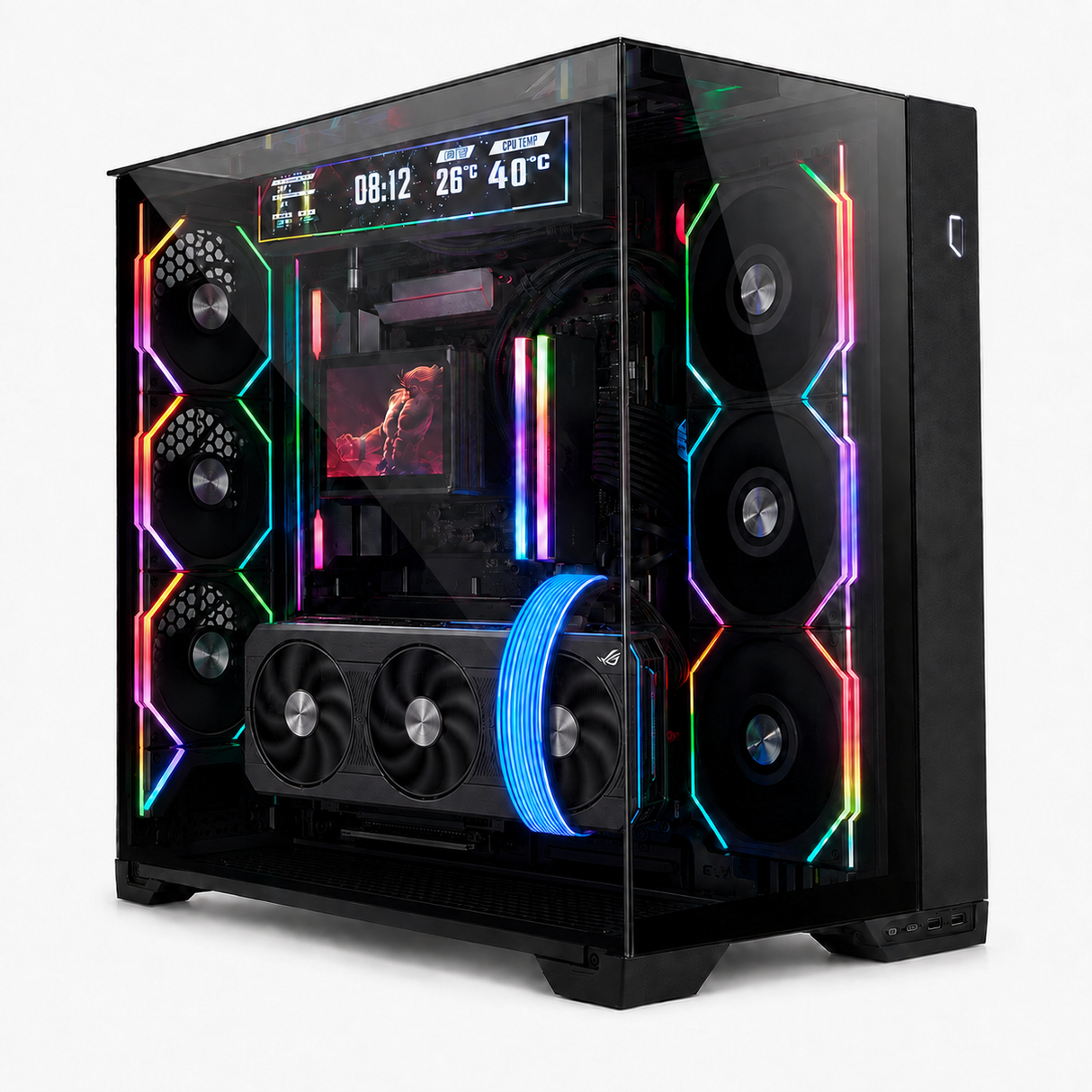 Custom Gaming PC AMD Ryzen 7 7800X3D, ASUS TUF Gaming RTX 5080 16GB، RAM 32GB, DDR5 6400MT/s, 2TB NVMe SSD, Windows 11 Pro