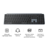 لوحة مفاتيح لاسلكية فائقة النحافة Keychron B6 Pro بلون Space Grey