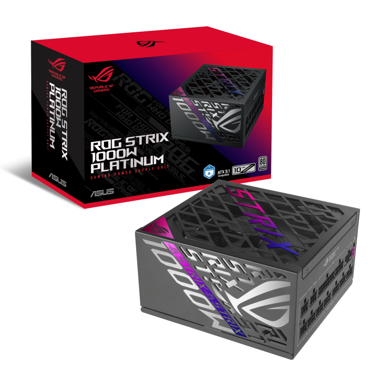 مزود طاقة ASUS ROG STRIX 1000W Platinum للألعاب – أسود