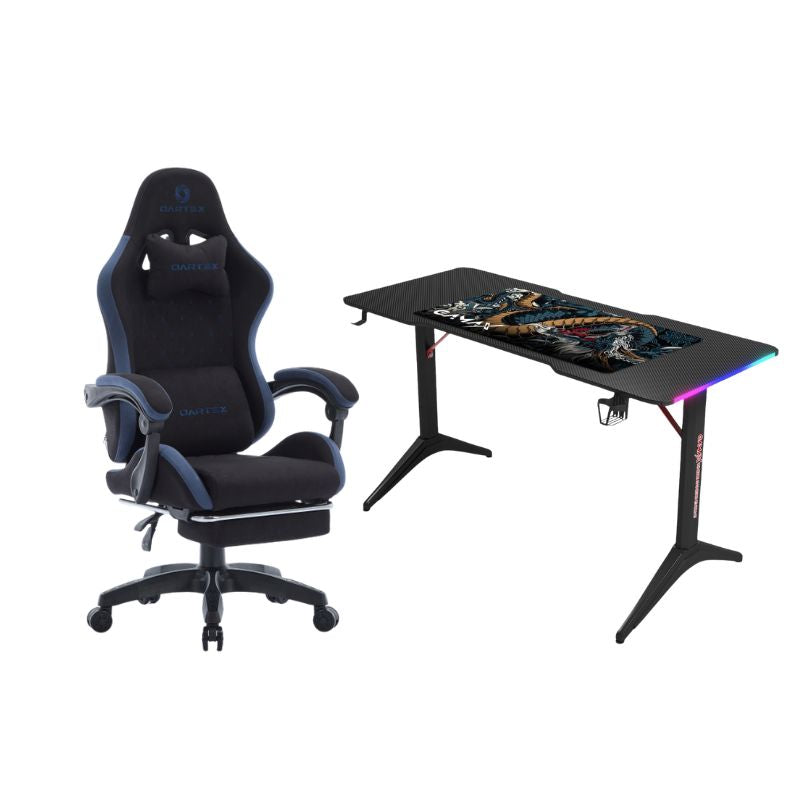 Oartex Fiber Chair Model LD035 with Gamax D2208 fiber Gaming Table 120*60*74 (installation Not Included)