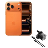 Apple iPhone 17 Pro Max 12GB RAM 6.9" - ESIM 1 TB Orange With RAVPower PD20W Wall Charger + USB C to USB C Cable BLACK