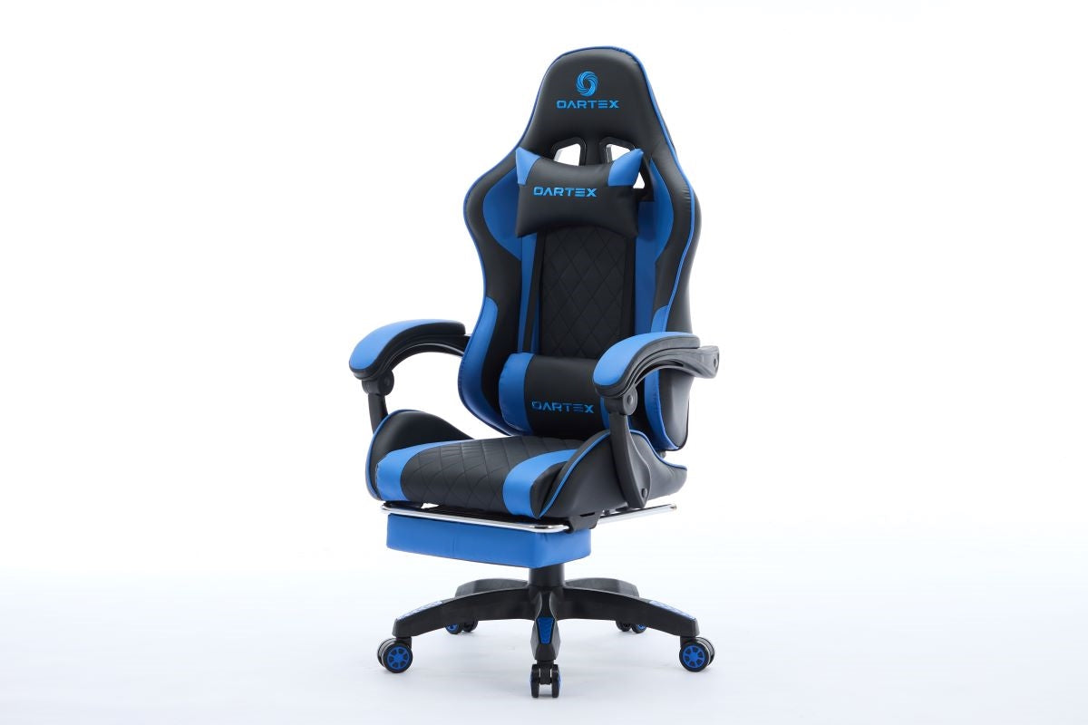 Oartex Model LD034 Gaming Chair - Black & Blue ( Installation not included )