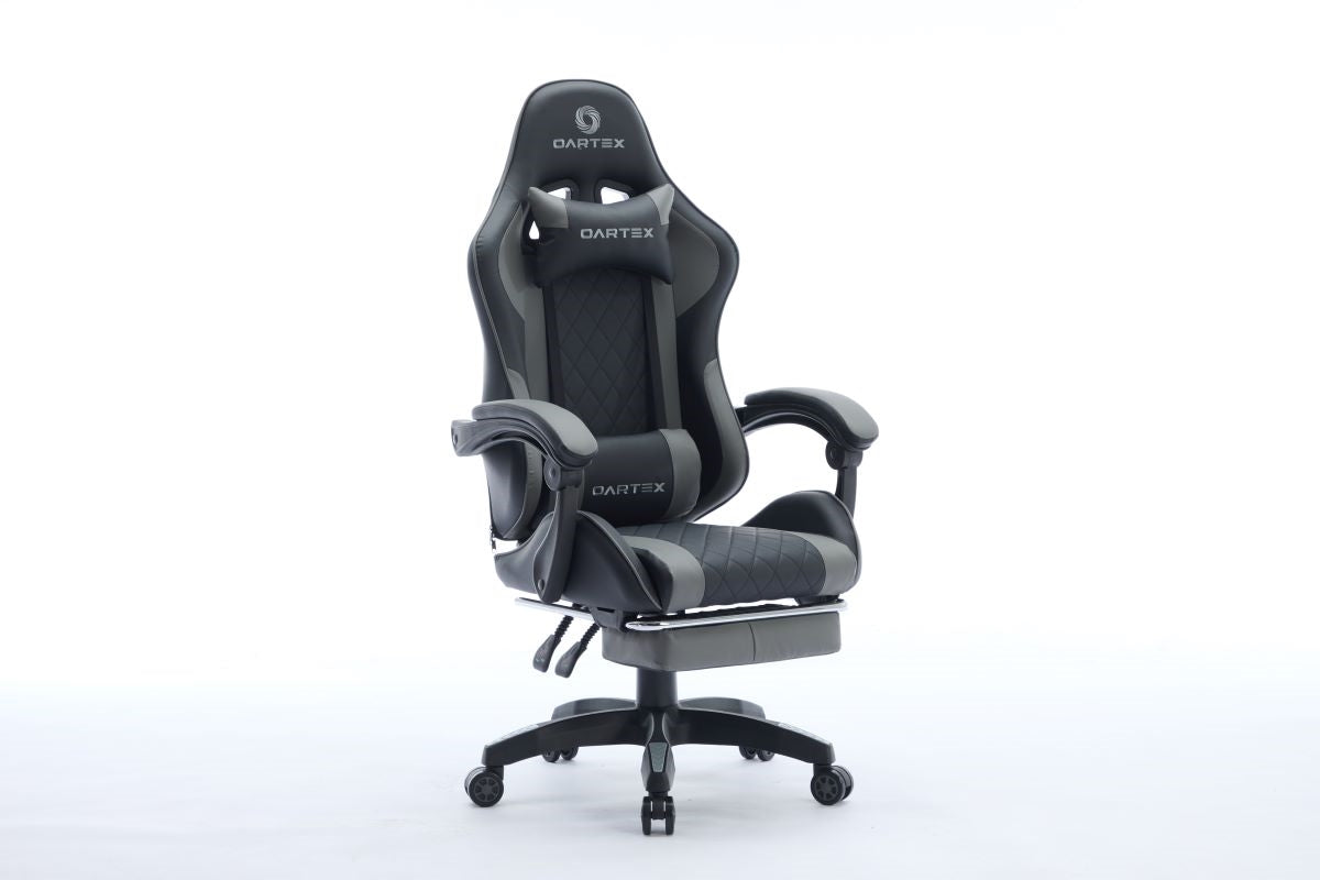 Oartex Model LD034 Gaming Chair - Black & Grey ( Installation not included )