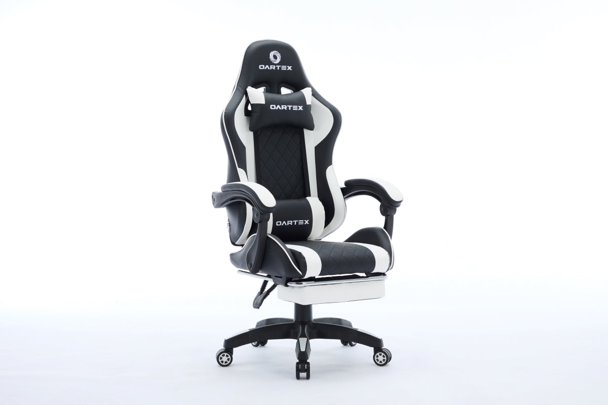 Oartex Model LD034 Gaming Chair - Black & White ( Installation not included )