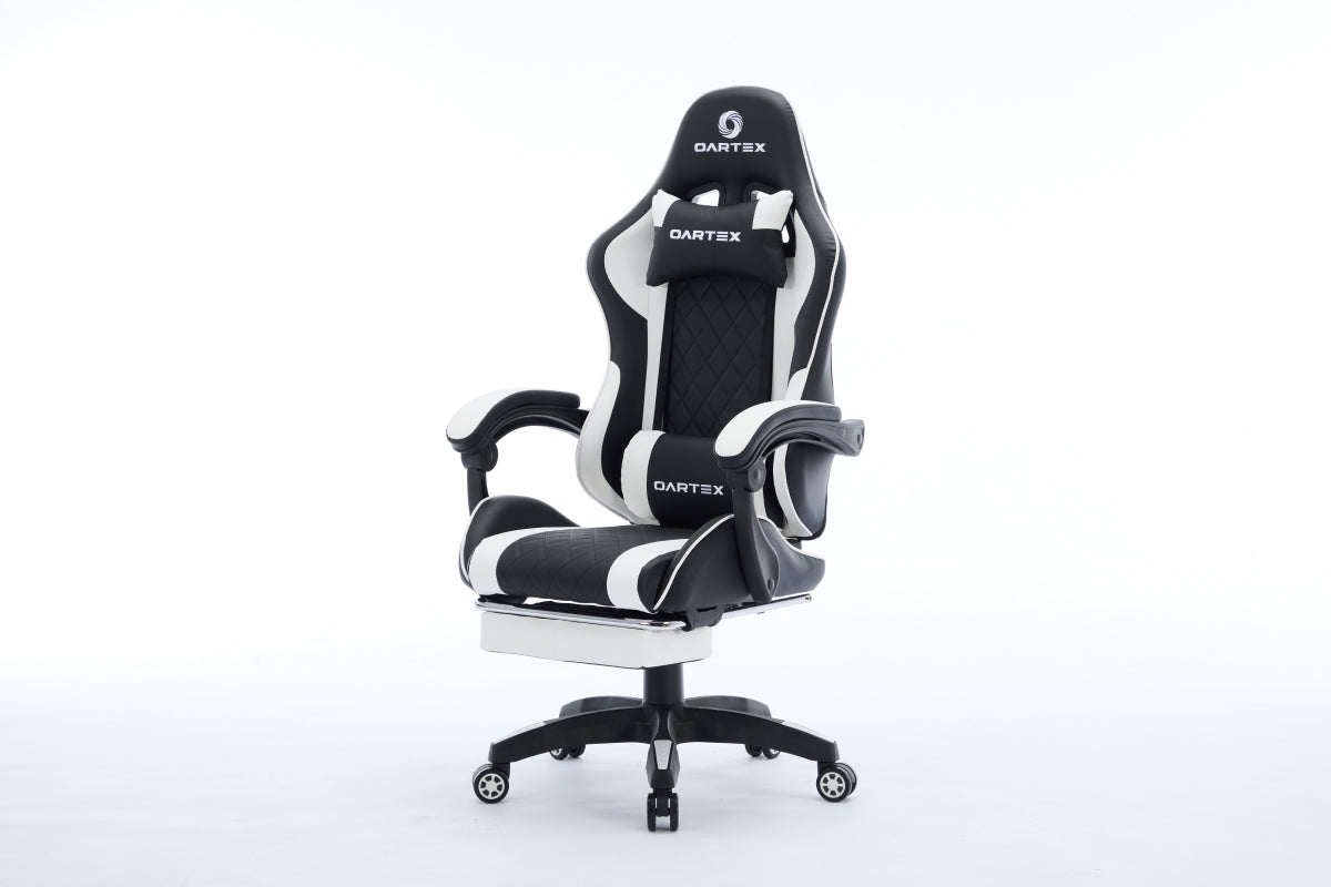 Oartex Model LD034 Gaming Chair - Black & White ( Installation not included )