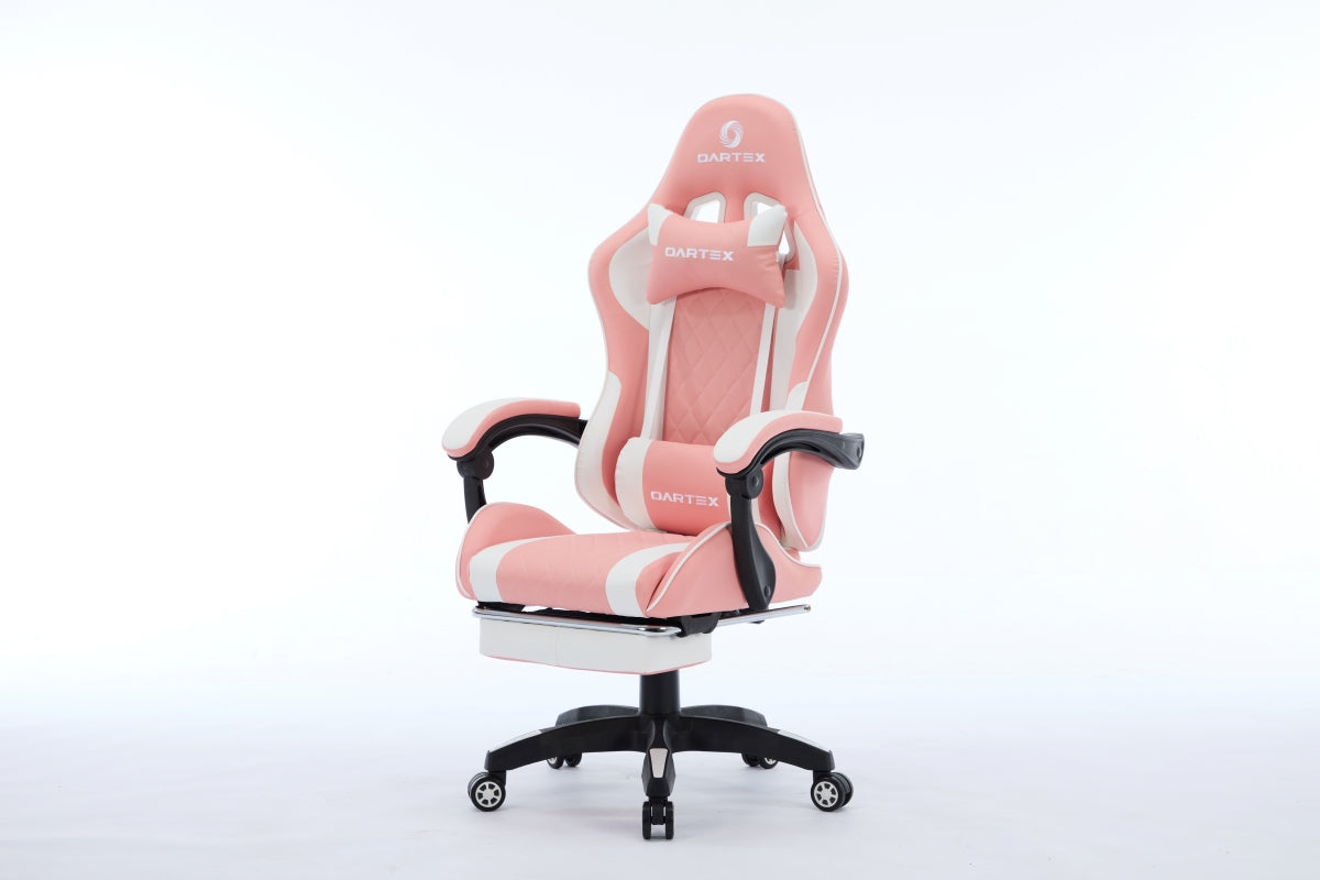 Oartex Model LD034 Gaming Chair - Pink & White ( Installation not included )