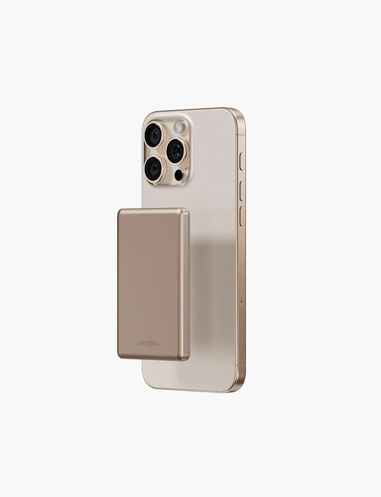 ENERGEA ALUPAC MINI,  5000MAH MINI ALUMINIUM MAGSAFE COMPATIBLE POWER BANK - GOLD