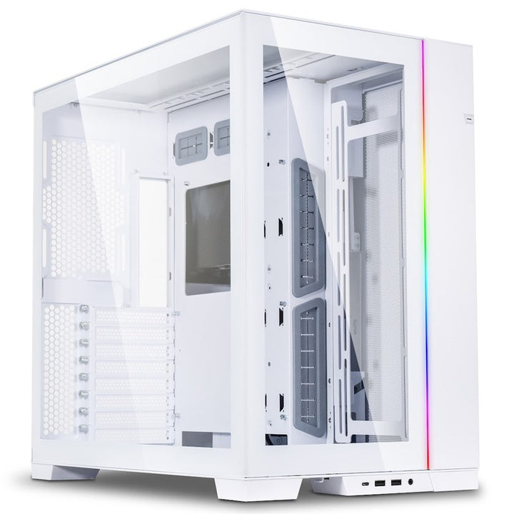 كيس LIAN LI O11 DYNAMIC EVO – E-ATX للألعاب مع زجاج حراري – أبيض