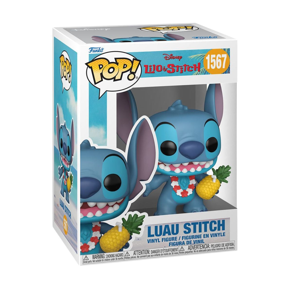 مجسم FUNKO Pop! Disney: Lilo and Stitch – ستيتش بملابس الحفل (Luau Stitch)