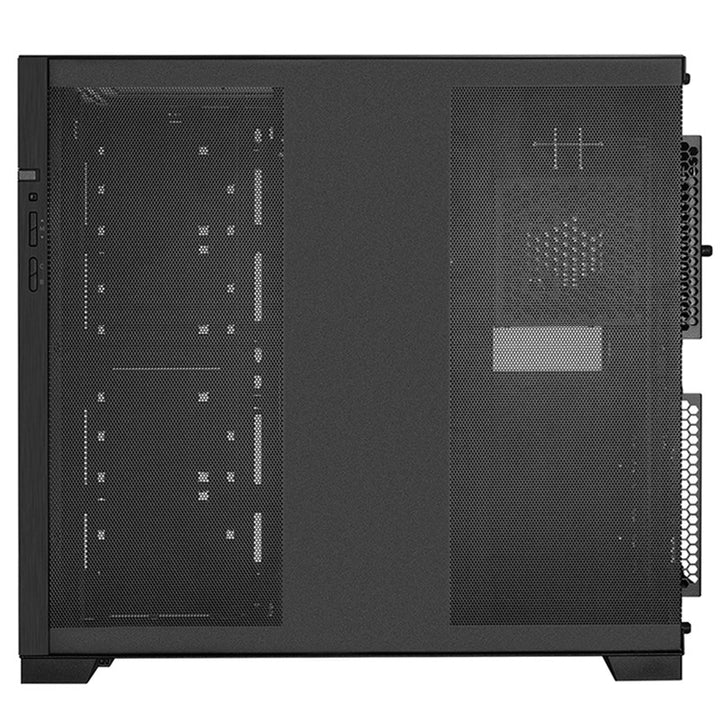 كيس LIAN LI O11D EVO RGB E-ATX متوسط الحجم لتجميعات الألعاب – أسود (بدون مراوح)
