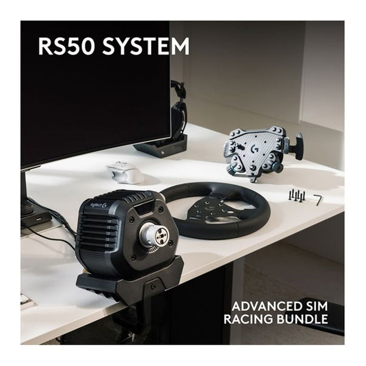 Logitech RS50 System, Wheel with 13 Buttons and 8 Nm of Torque Compatible with PS5/PS4 & PC – Black