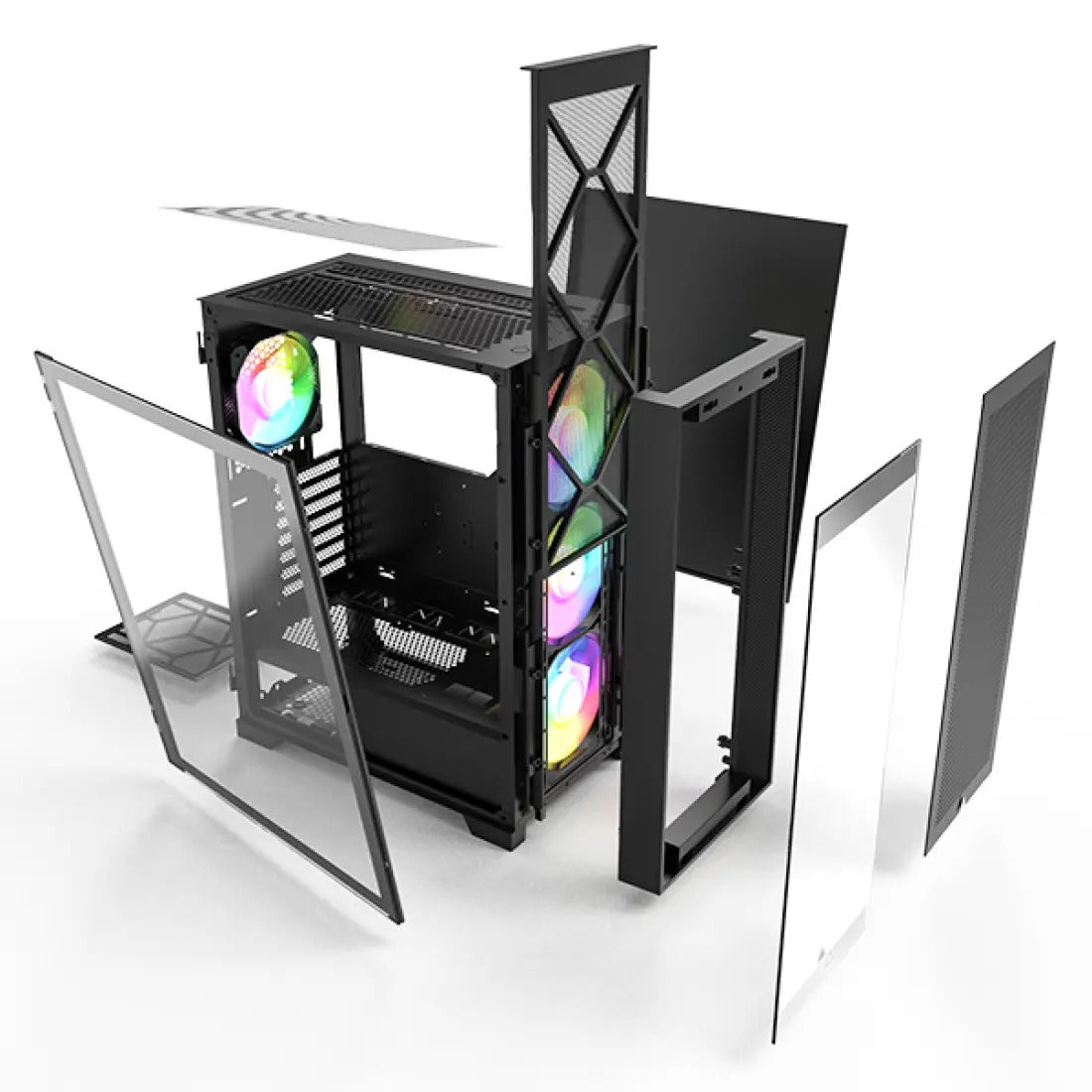 كيس كمبيوتر Montech Air 1000 Premium Mid Tower - أسود