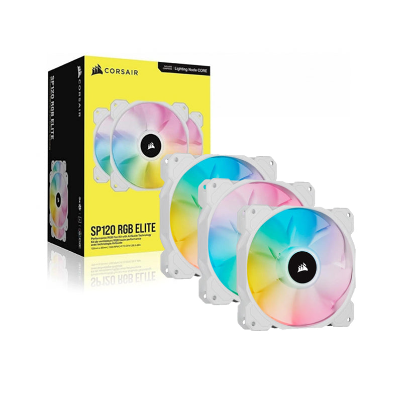 Corsair iCUE SP120 RGB Elite Performance 120mm PWM Fan - White