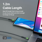 Promate Transline CC200 60W Power Delivery Ultra-Fast USB-C Cable with Transparent Shells 1.2 Meter - Black