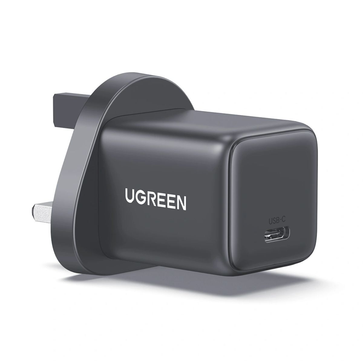 يوجرين شاحن GaN سريع أحادي المنفذ USB-C بقوة 30 واط قابس UK رمادي فضائي — X513-55532