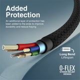 Promate xCord-Ai High Tensile Strength Data & Charge Cable for Apple Devices - BLACK