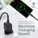 Promate xCord-CCHigh Tensile Strength Data & Charge USB-C Cable - BLACK