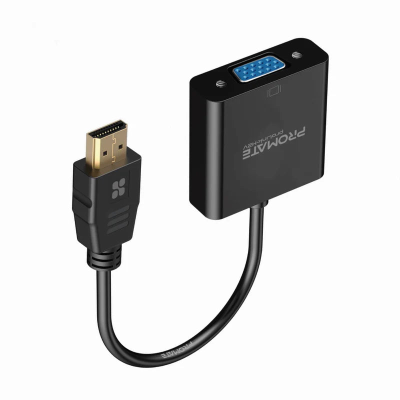 Promate HDMI (Male) to VGA (Female) Display 1080p Resolution Support Adaptor