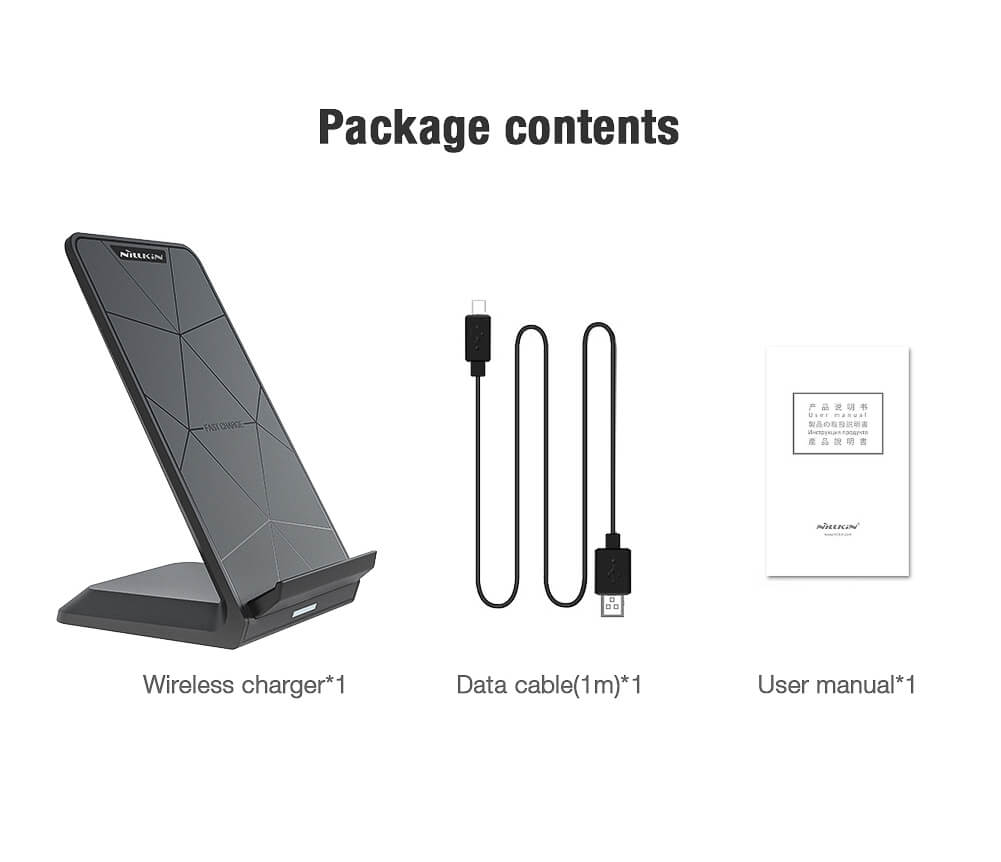 NILLKIN 10W Fast Wireless Charging Stand - Black