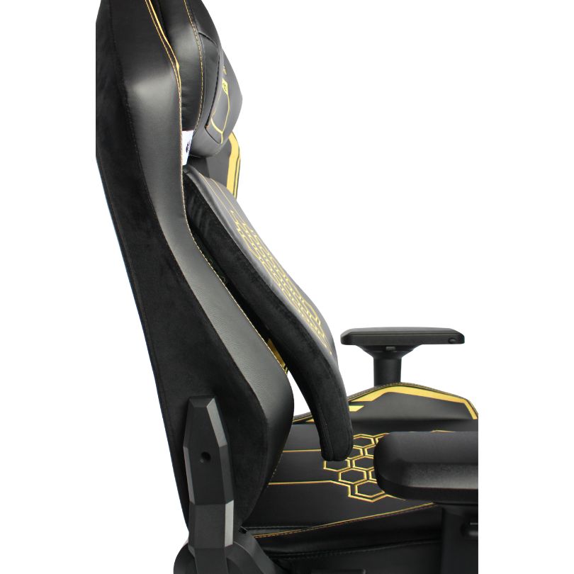 Black Bull Super Pro Comfort Gaming Chair with Full Molded Foam, Adjustable Support, Class 4 Gas Lift, Metal Base - Black & Yellow