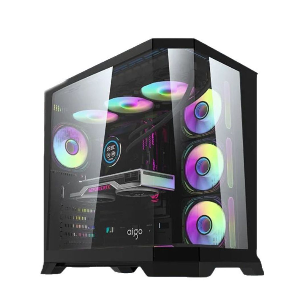 DarkFlash FT418 Pro 7Fans Case - Black
