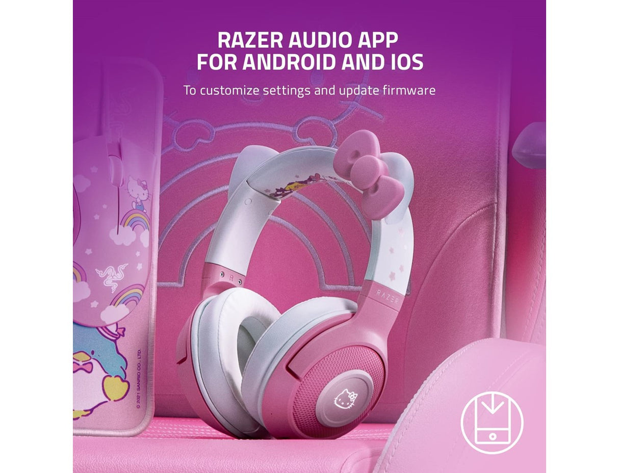 Razer Kraken BT Wireless Bluetooth Gaming Headset with Razer Chroma RGB - Hello Kitty & Friends Edition