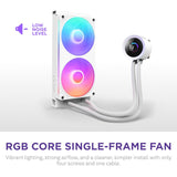 Nzxt Krakrn Plus 240 RGB 240mm AIO Liquid Cooler With 1.54" LCD & RGB Fans - White