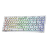Redragon K628CT Pollux Pro RGB 75%, USB-C Wired, BT , 2.4 GHz Wireless Gaming Keyboard - Translucent Crystal Switch - White